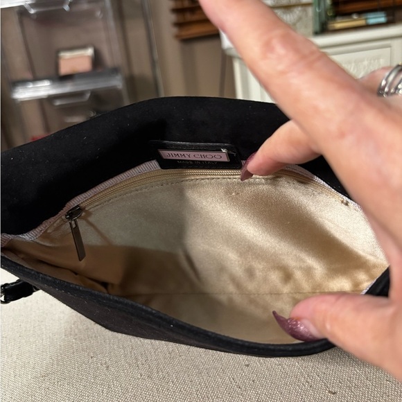 Jimmy Choo One of a Kind from the Calla Crystal-Embellished Suede Shoulder Bag - Picture 11 of 16